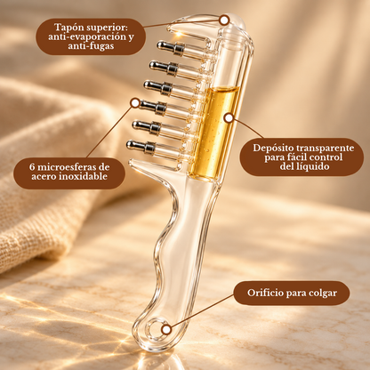 Peine aplicador de aceite capilar